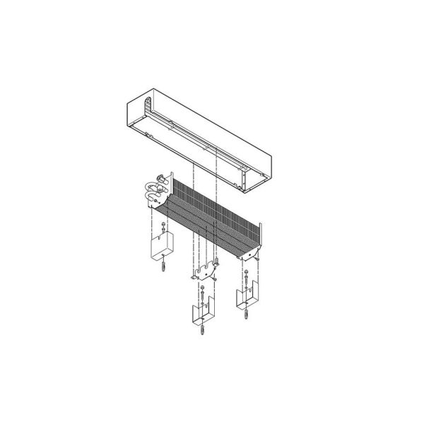 Конвектор Kampmann PowerKon+F, 130х80х900 подключение справа RAL 9016