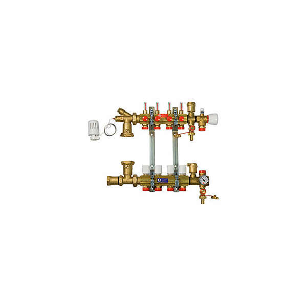 Giacomini Сборный коллекторный узел с обвязкой и расходомерами 1" x 18 /9